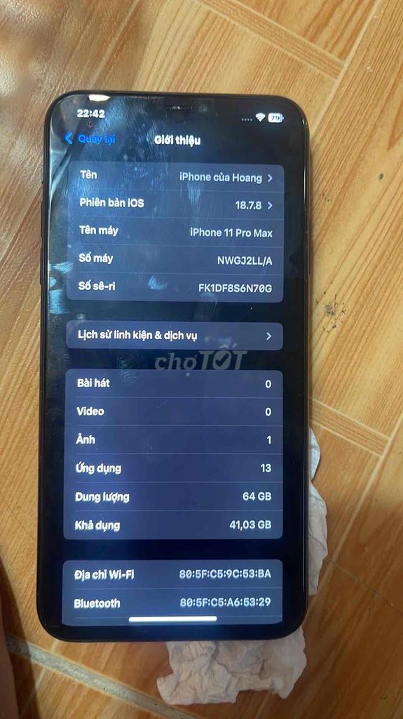 Apple iPhone 11 Pro Max 64GB Đen. Mua bán Điện thoại tại Quận Ngô Quyền Hải Phòng được đăng bởi Nhung Lee hình 1