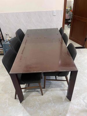 Bộ bàn ghế ăn 6 ghế gỗ sơn đào. Mua bán Bàn ghế tại Quận Hải Châu Đà Nẵng được đăng bởi Tâm