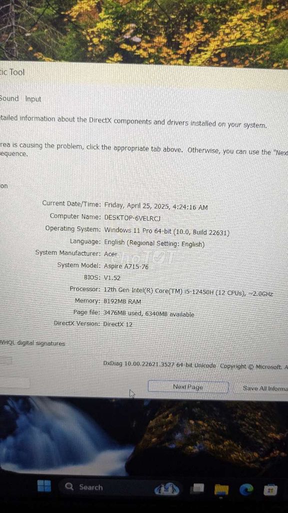 Acer Aspire 7 I5 gen12 1250H 12 Cpu Con Bh lâu 99%. Mua bán Laptop tại Quận 12 Tp Hồ Chí Minh được đăng bởi Laptop Tại Gia hình 4
