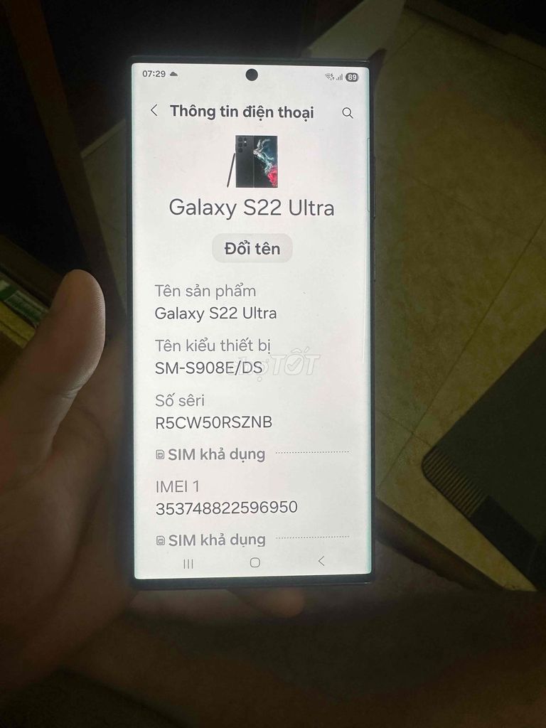 Samsung Galaxy S22 Ultra 128GB Đen. Mua bán Điện thoại tại Huyện Yên Mỹ Hưng Yên được đăng bởi Nguyễn văn thái hình 1