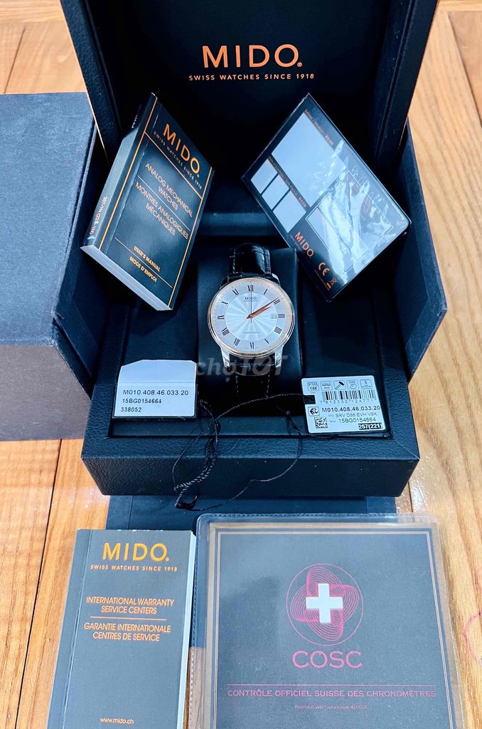 Mido Baroncelli Demi hồng 18k fullset