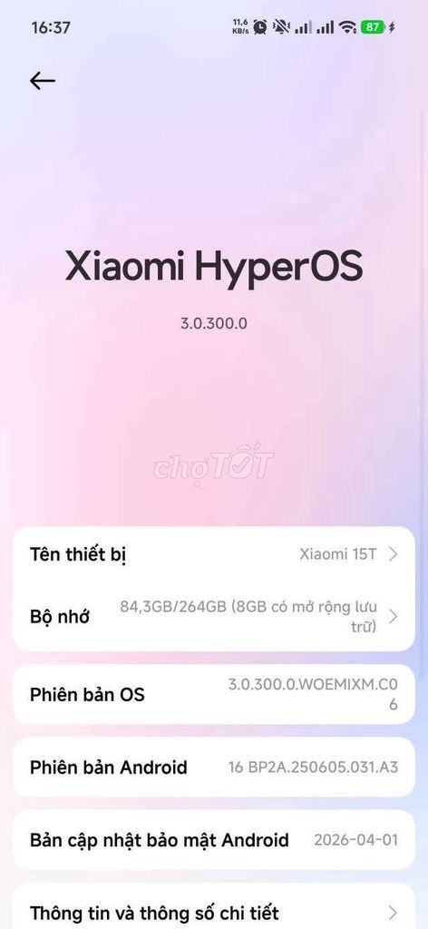 Xiaomi 15T 256GB Xám. Mua bán Điện thoại tại Huyện Bù Đăng Bình Phước được đăng bởi Nhật Trường hình 1