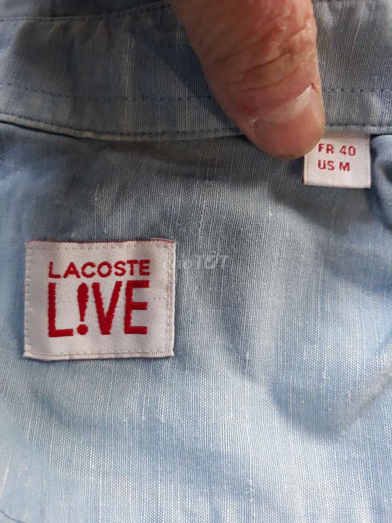 Áo cộc tay Lacoste Cotton Linen Nam size M. Mua bán Quần áo tại Quận Hai Bà Trưng Hà Nội được đăng bởi The KING returns hình 1