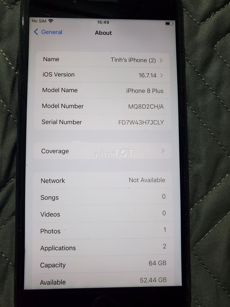 Apple iPhone 8 Plus 64GB Đen. Mua bán Điện thoại tại Huyện Thanh Trì Hà Nội được đăng bởi minh vu van minh hình 1
