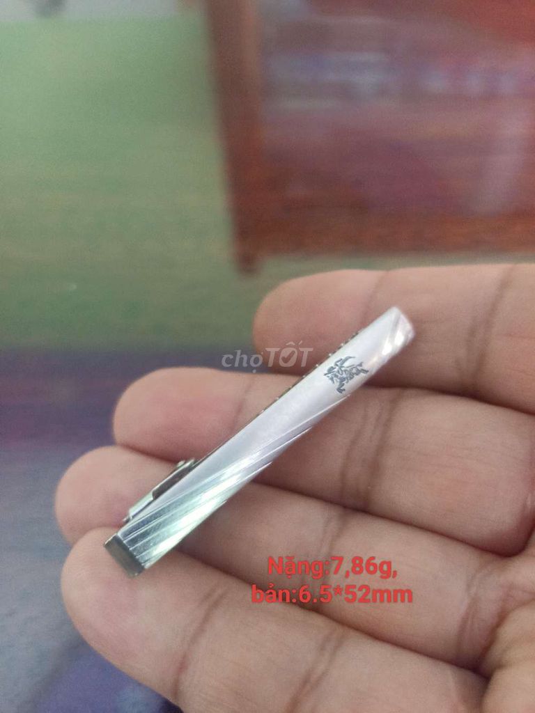 Kẹp cà vạt Burberrys Bạc 925. Mua bán Phụ kiện thời trang khác tại Huyện Long Thành Đồng Nai được đăng bởi Vũ Đoàn  hình 1
