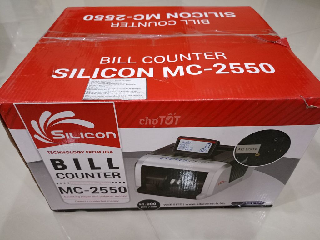 Máy đếm tiền Silicon MC-2550 - trưng bày