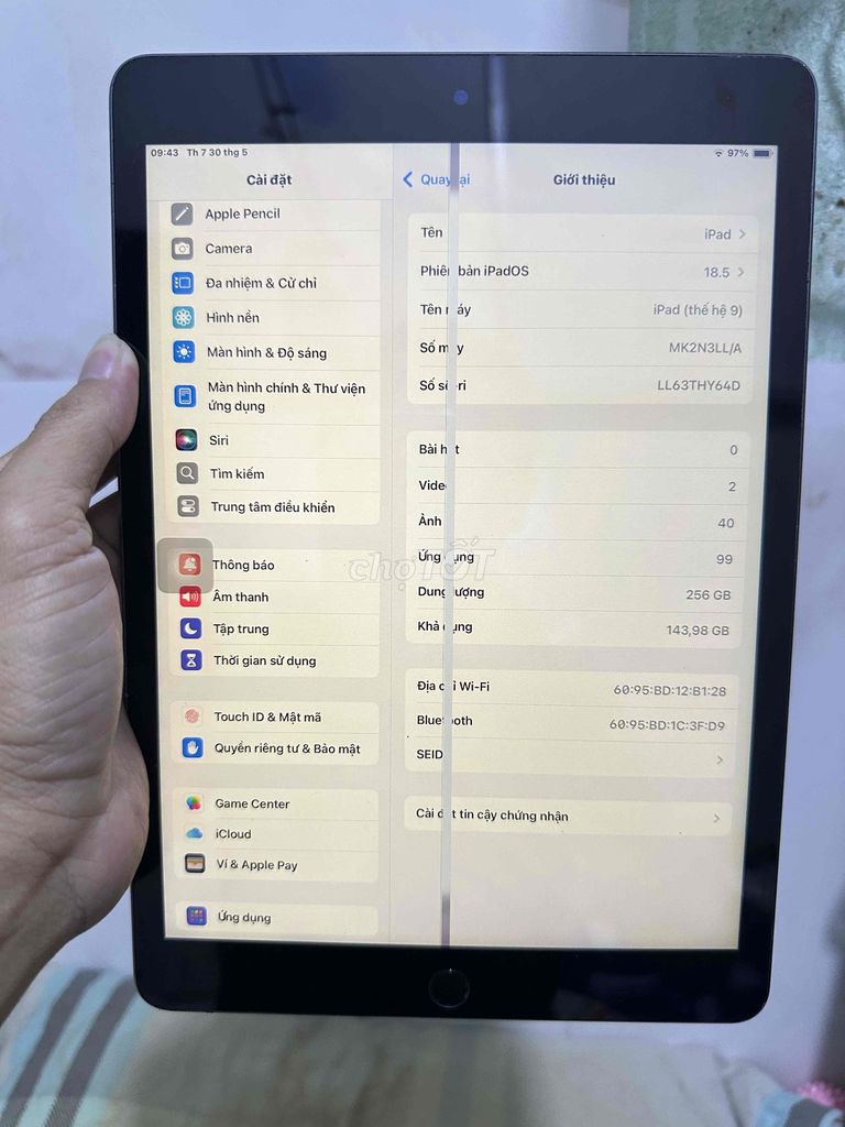 Apple iPad (thế hệ 9) 256GB Xám. Mua bán Máy tính bảng tại Quận 4 Tp Hồ Chí Minh được đăng bởi bảo hình 1