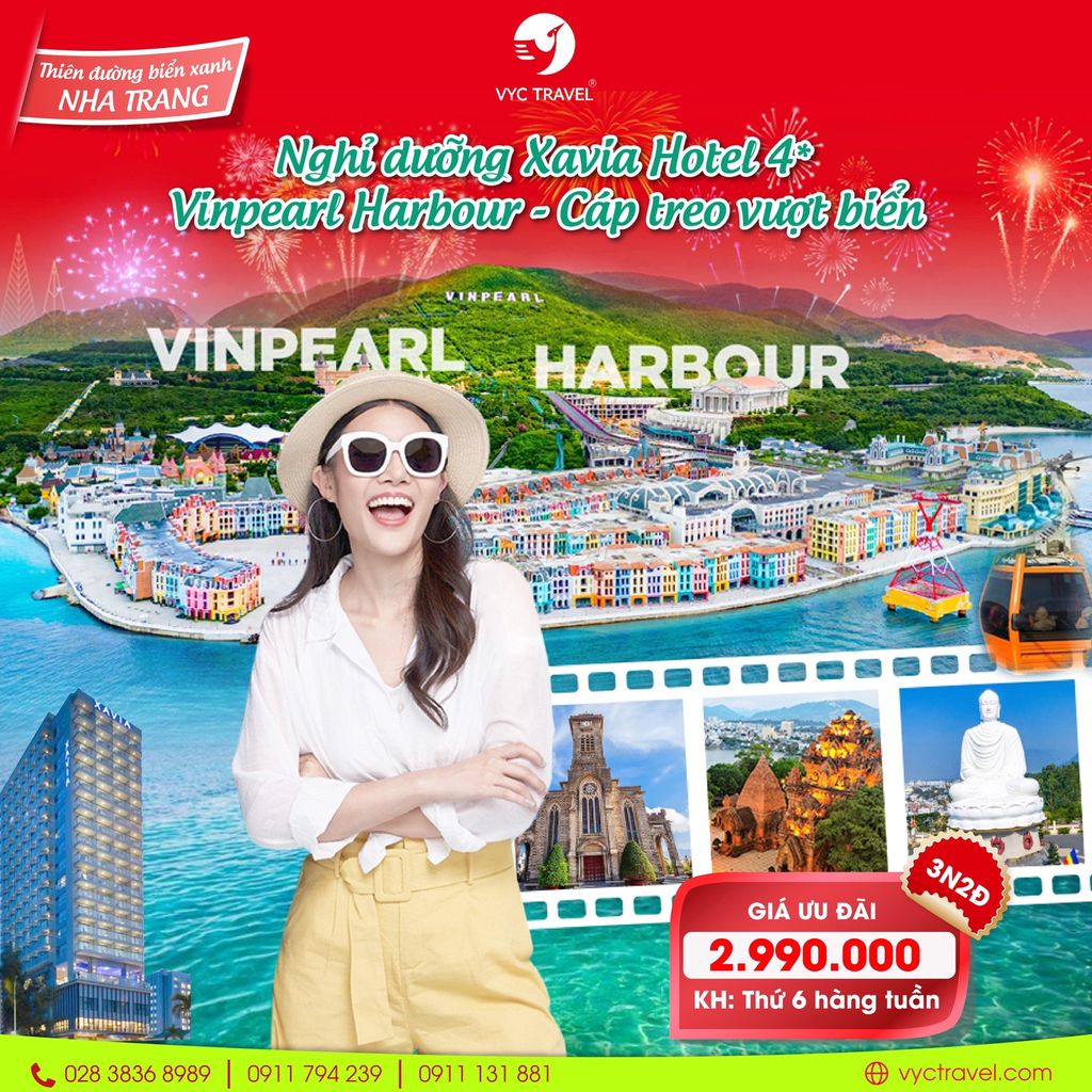 TOUR NGHỈ DƯỠNG NHA TRANG Xavia Hotel 4 SAO | 3N2Đ