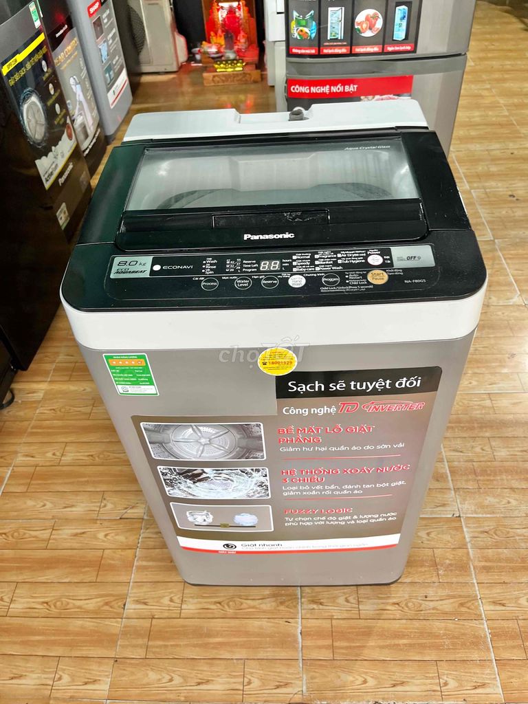 Máy giặt Panasonic 8kg Xám cũ. Mua bán Máy giặt tại Thành phố Trà Vinh Trà Vinh được đăng bởi Điện Máy Điện Lạnh Thanh lý hình 1