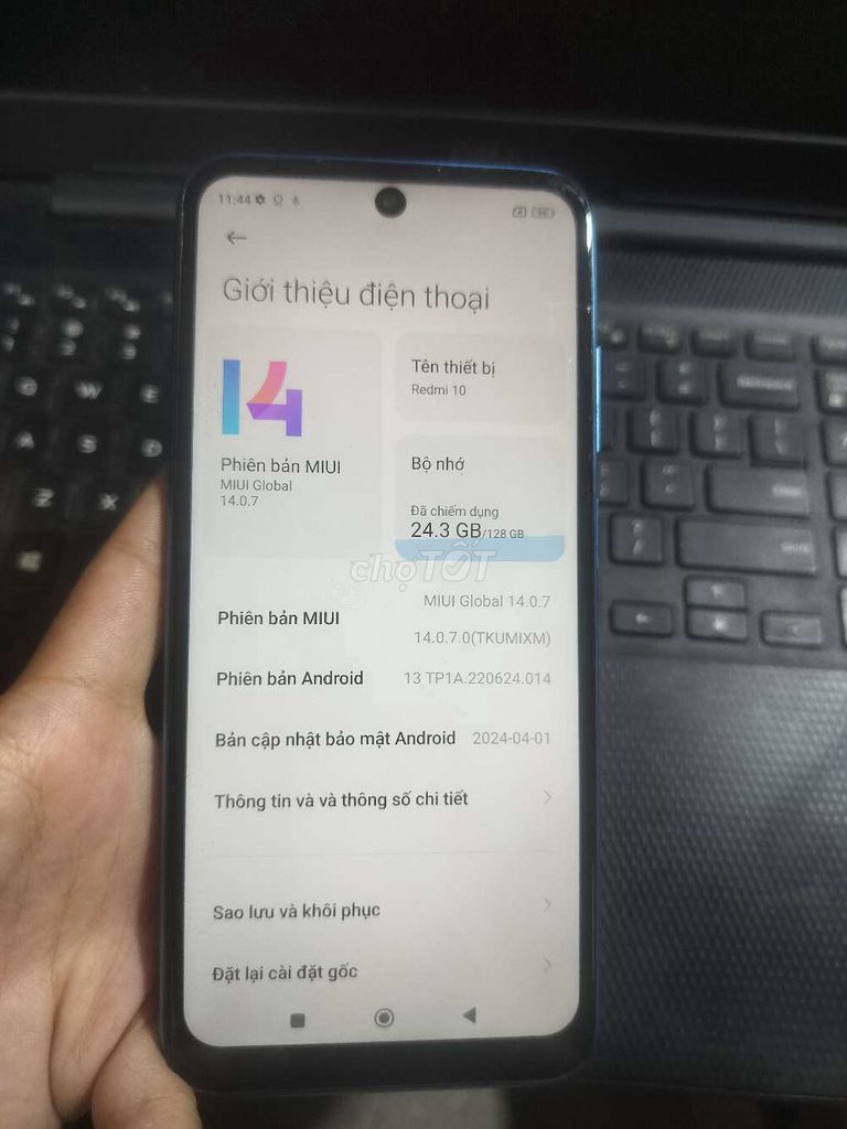 Xiaomi Redmi 10 128GB Xanh. Mua bán Điện thoại tại Quận Nam Từ Liêm Hà Nội được đăng bởi Như Tâm hình 1