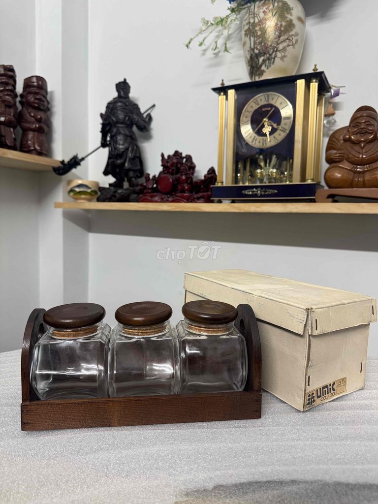 Hũ đựng gia vị Thủy tinh Gỗ Nhật Bản 400-450ml. Mua bán Dụng cụ nhà bếp tại Thành phố Dĩ An Bình Dương được đăng bởi liêm nguyễn hình 1