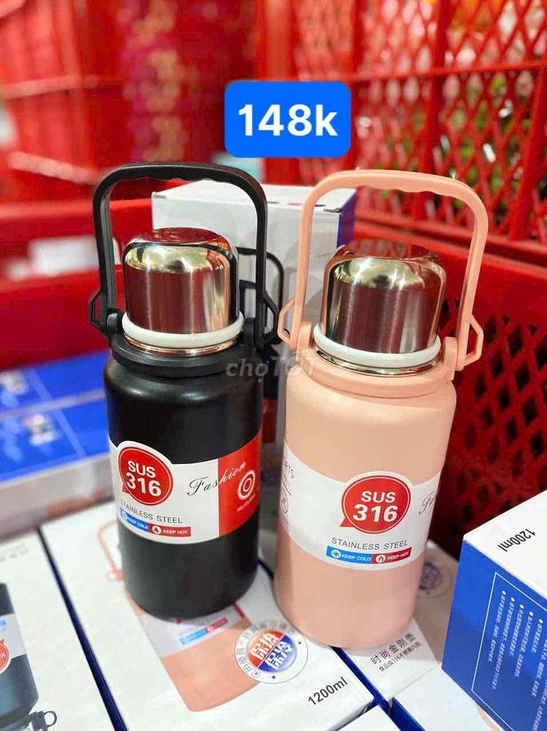 🔥BÌNH GIỮ NHIỆT VACUM 1200ML INOX 316 CAO CẤP