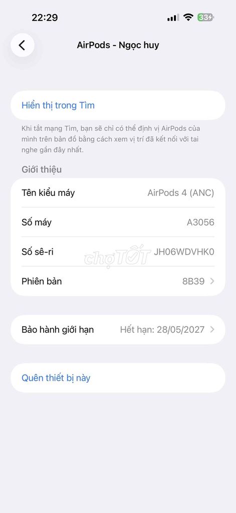 Tai nghe Apple AirPods 4 ANC Trắng. Mua bán Tivi, Âm thanh tại Huyện Trảng Bom Đồng Nai được đăng bởi Huy hình 1