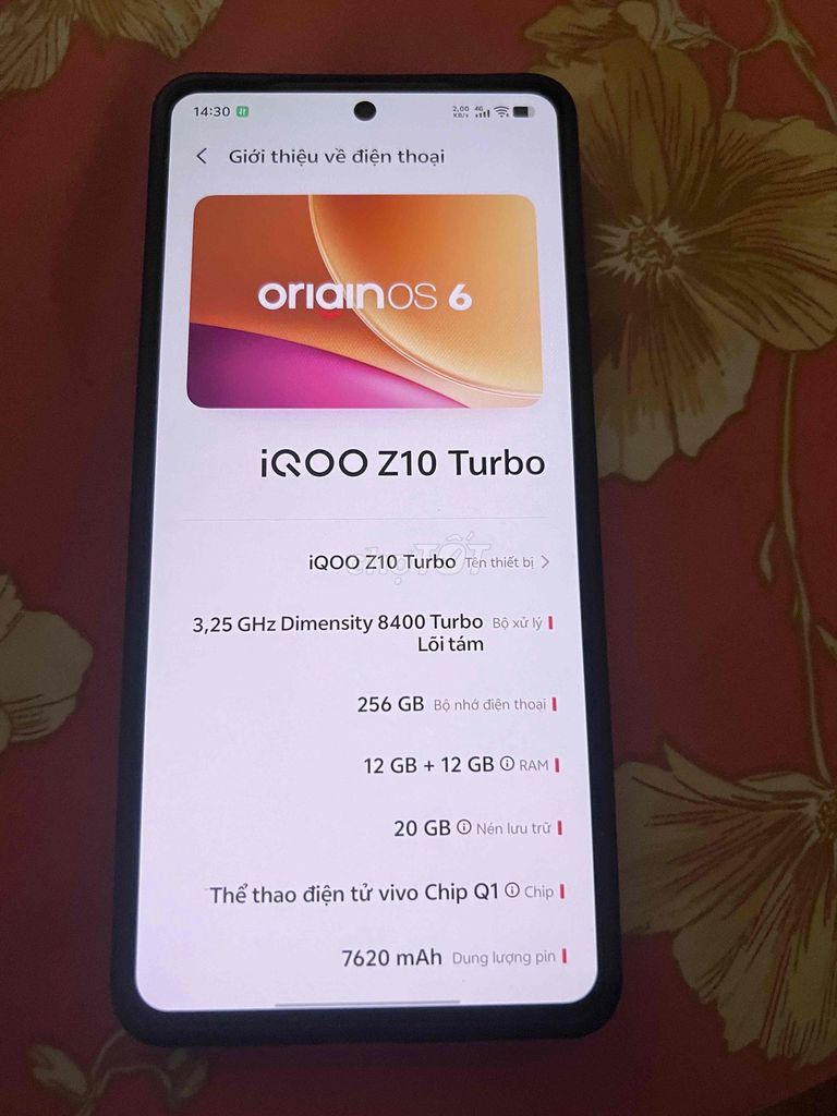 iQOO Z10 Turbo 256GB Cam. Mua bán Điện thoại tại Thành phố Tân An Long An được đăng bởi L Trần hình 1