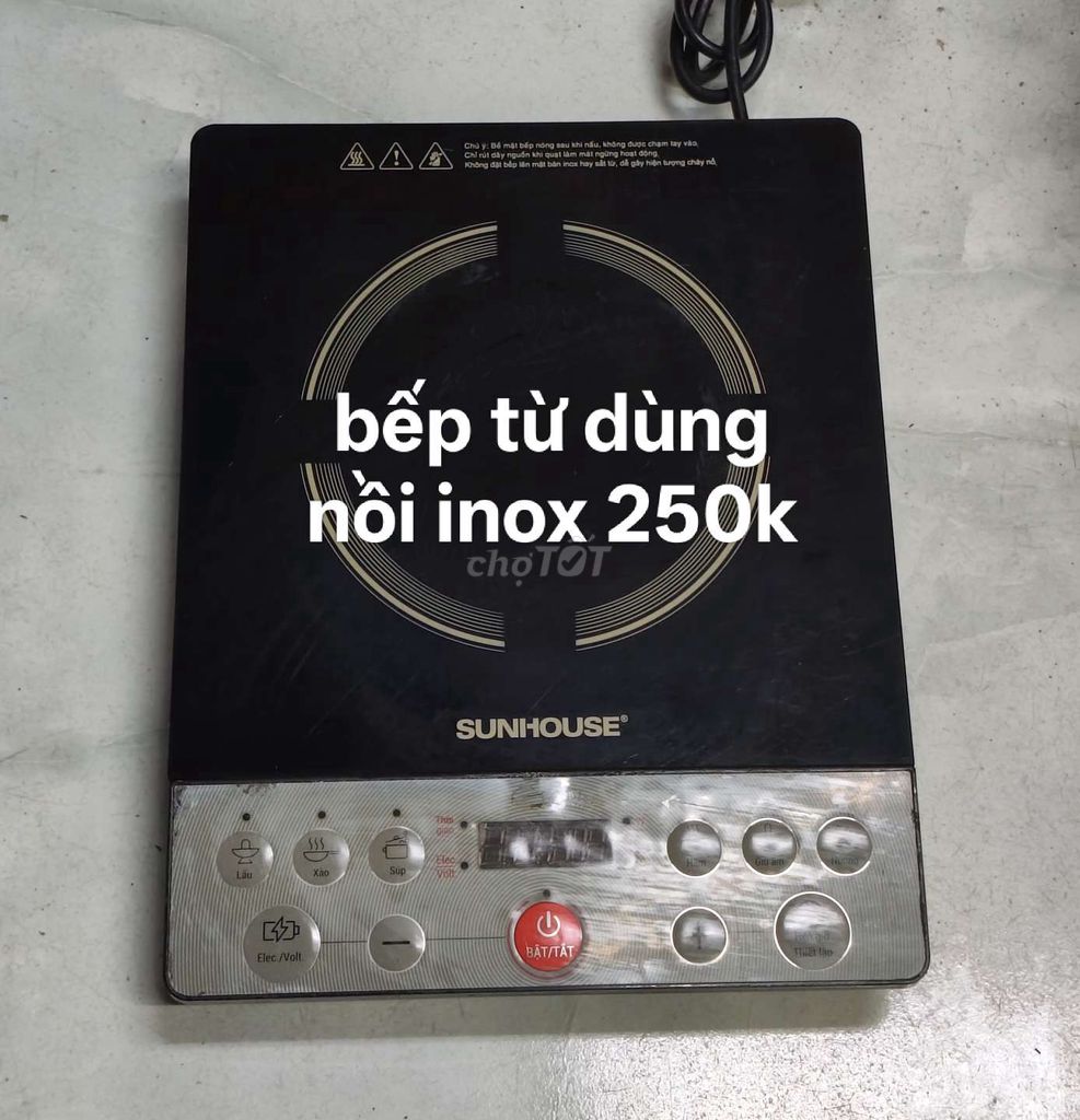 Bếp từ SUNHOUSE Inox Đen. Mua bán Bếp, lò, đồ điện nhà bếp tại Quận Cẩm Lệ Đà Nẵng được đăng bởi Quạt củ giá ok hình 1