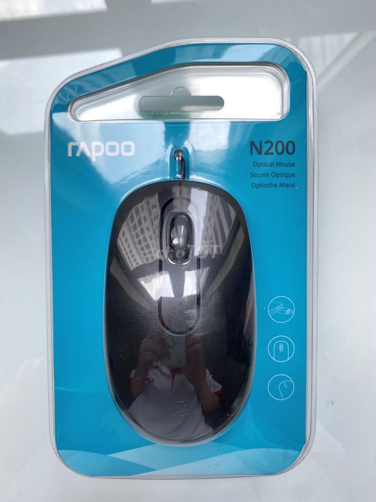 Chuột có dây Rapoo cổng USB N200 màu đen