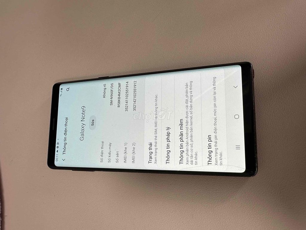 Samsung Galaxy Note 9 2 sim. Mua bán Điện thoại tại Thành phố Tân An Long An được đăng bởi lê văn thái hình 1