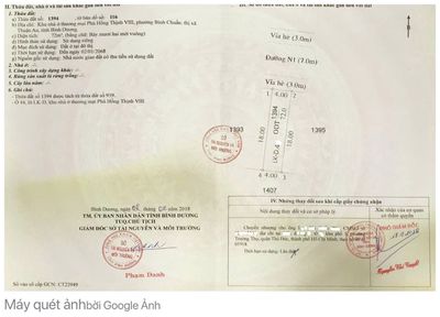 Bán lô D44, KDC PH8, Thuận An , Đường nhựa 7m, vỉa hè mỗi bên 3m. .