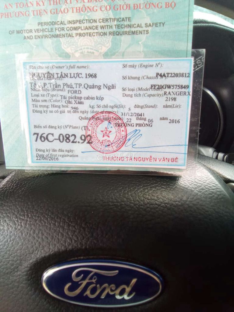 Ford Ranger XLS 2016 Xám 300000 km. Mua bán Ô tô tại Thành phố Quảng Ngãi Quảng Ngãi được đăng bởi Nguyễn Tấn Lực hình 8