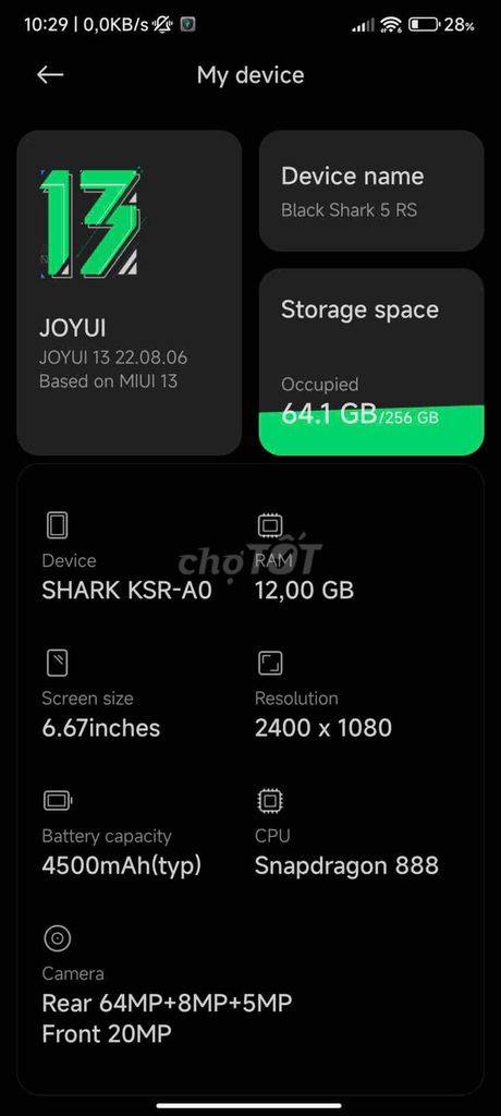 Black Shark 5 RS 256GB Đen. Mua bán Điện thoại tại Quận Gò Vấp Tp Hồ Chí Minh được đăng bởi Nguyễn Nguyễn hình 1