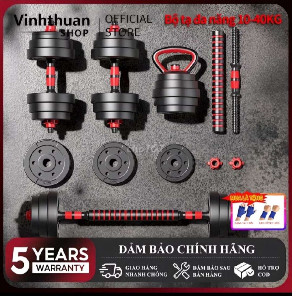 Tạ đa năng 10-40kg Đen Thép. Mua bán Đồ thể thao, Dã ngoại tại Huyện Đức Hòa Long An được đăng bởi Nguyễn Nhật hình 1