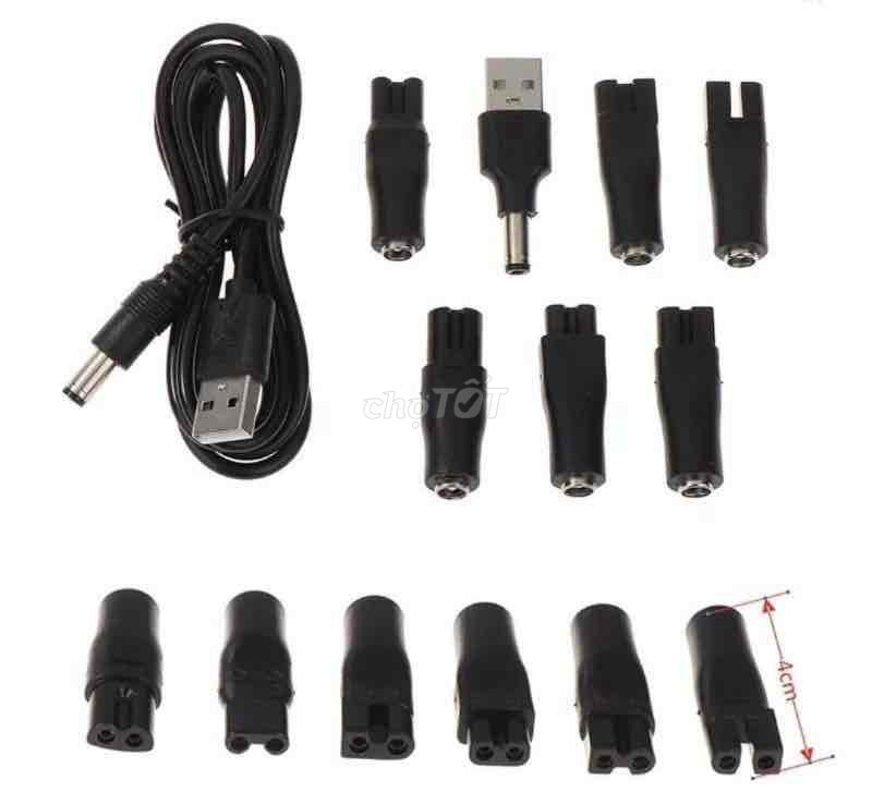 bộ 8 dây cáp sạc usb 5v chuyên dụng cho tông đơ đi