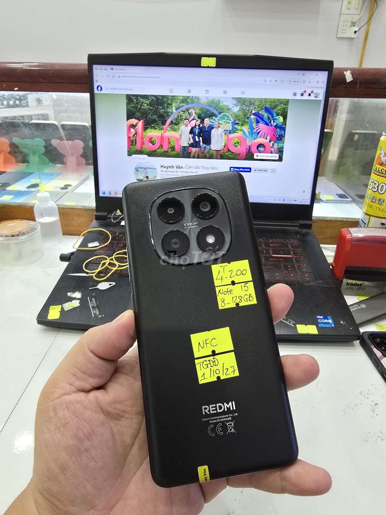 Xiaomi Note 15 128GB Đen Đã sử dụng. Mua bán Điện thoại tại Thành phố Long Xuyên An Giang được đăng bởi Facebook Cầm Đồ Thúy Vân hình 1