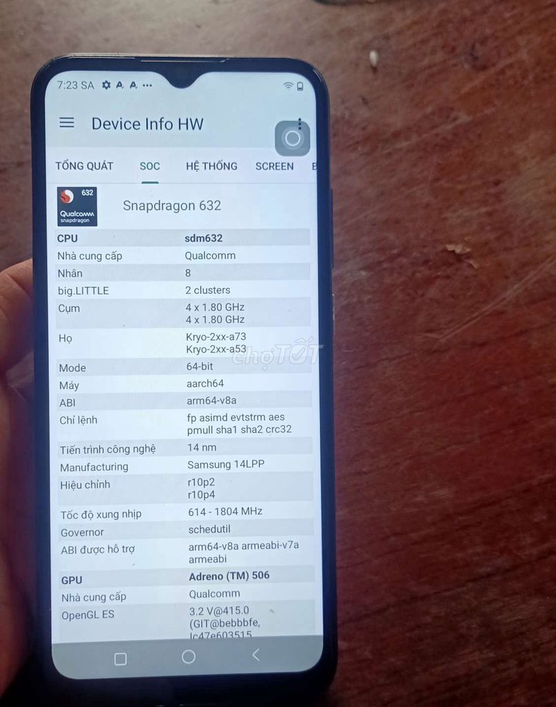 Vsmart Joy ram 4gb 64GB chip 623,MÀN ZIN. Mua bán Điện thoại tại Huyện Hóc Môn Tp Hồ Chí Minh được đăng bởi ban la ban hình 1