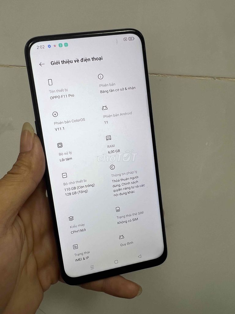 Oppo F11 Pro 128GB Tím. Mua bán Điện thoại tại Thành phố Tân An Long An được đăng bởi mua xin alo no SMS hình 1