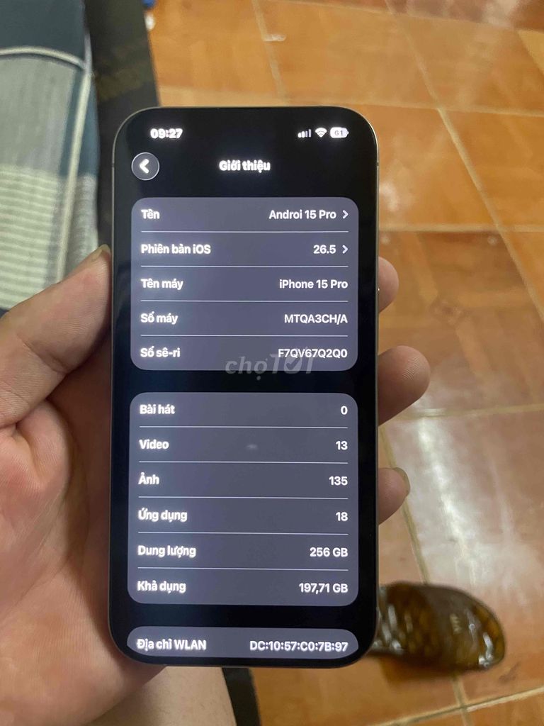 Apple iPhone 15 Pro 256GB Pin 90%. Mua bán Điện thoại tại Quận Nam Từ Liêm Hà Nội được đăng bởi Trọng Trưởng hình 1