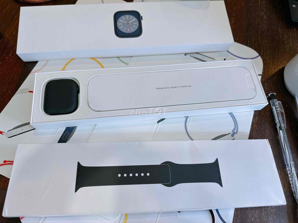 apple watch s8-45mm nhôm đen pin 100% fulbox