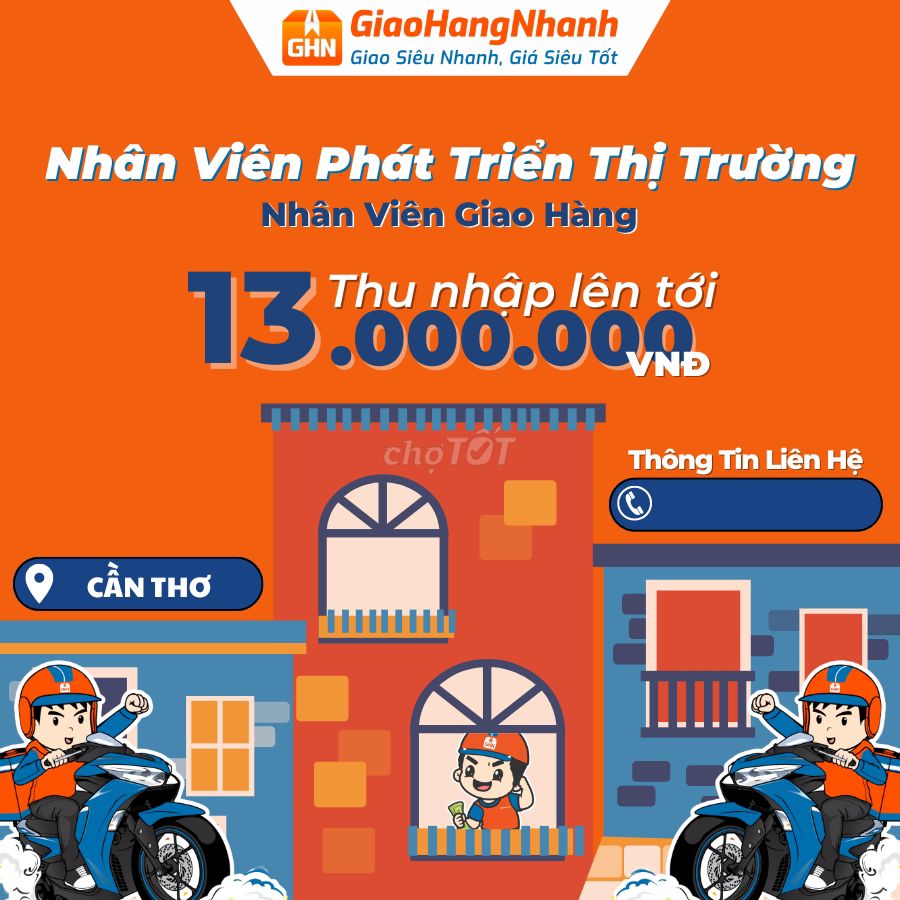 TUYỂN SHIPPER BÌNH THỦY LƯƠNG CỰC KÌ HẤP DẪN