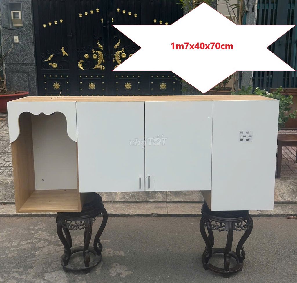 Tủ treo tường Gỗ MDF, tủ kệ gỗ treo tường thanh lý. Mua bán Tủ, kệ gia đình tại Quận Bình Thạnh Tp Hồ Chí Minh được đăng bởi Kho Đồ cũ Phú Nhàn hình 1