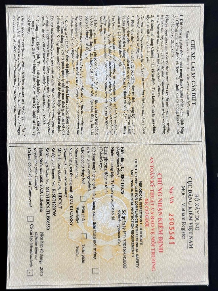 Suzuki Carry Pro 2020 810kg. Mua bán Xe tải, xe ben tại Thành phố Biên Hòa Đồng Nai được đăng bởi Nguyễn Xuân Trường hình 7