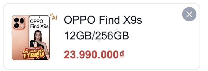 OPPO Find X9s 12GB/256GB Xám. Mua bán Điện thoại tại Quận 1 Tp Hồ Chí Minh được đăng bởi Hội Đồ Điện Tử hình 1