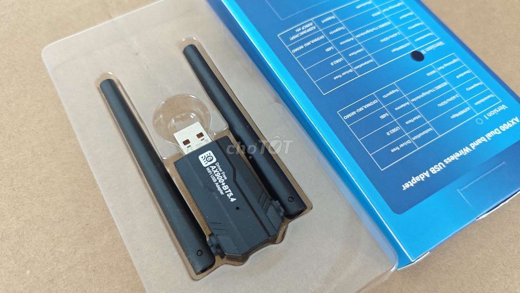 Usb thu wifi 6 2.4G và 5G + Bluetooth 5.4