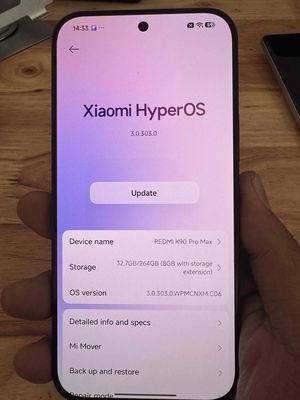 Xiaomi K90 Pro Max 12GB/256GB Đen , rôm nội địa