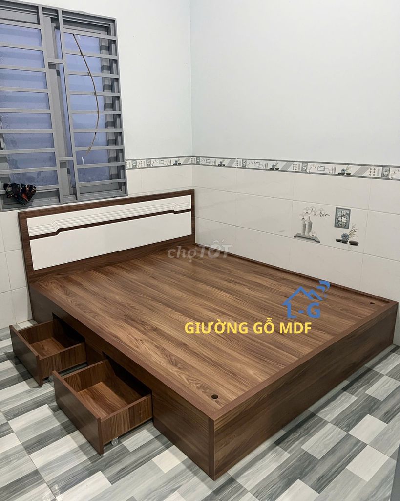 GIƯỜNG GỖ!!GIƯỜNG GỖ MDF))GIƯỜNG GỖ MDF##GIƯỜNG GỖ. Mua bán Giường, chăn ga gối nệm tại Quận Bình Tân Tp Hồ Chí Minh được đăng bởi Lâm Gia Home hình 1