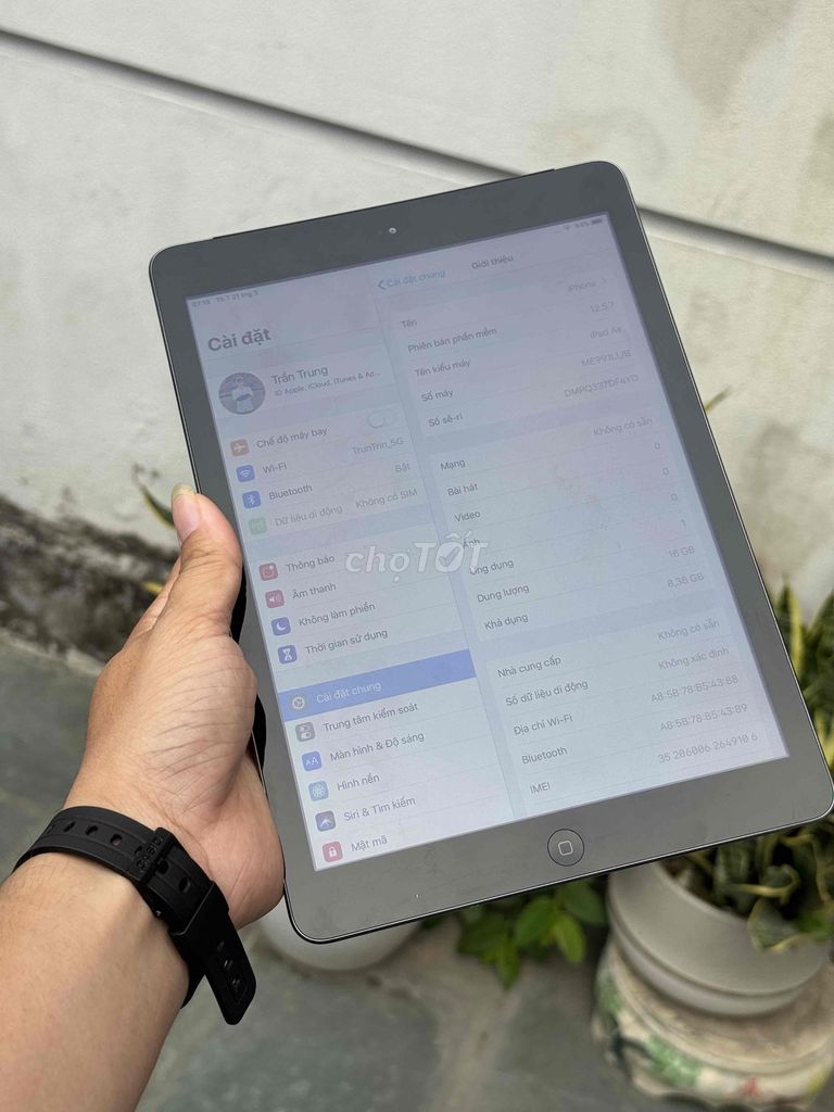 Apple iPad Air 16GB Xám. Mua bán Máy tính bảng tại Quận Lê Chân Hải Phòng được đăng bởi Trung Trần hình 1