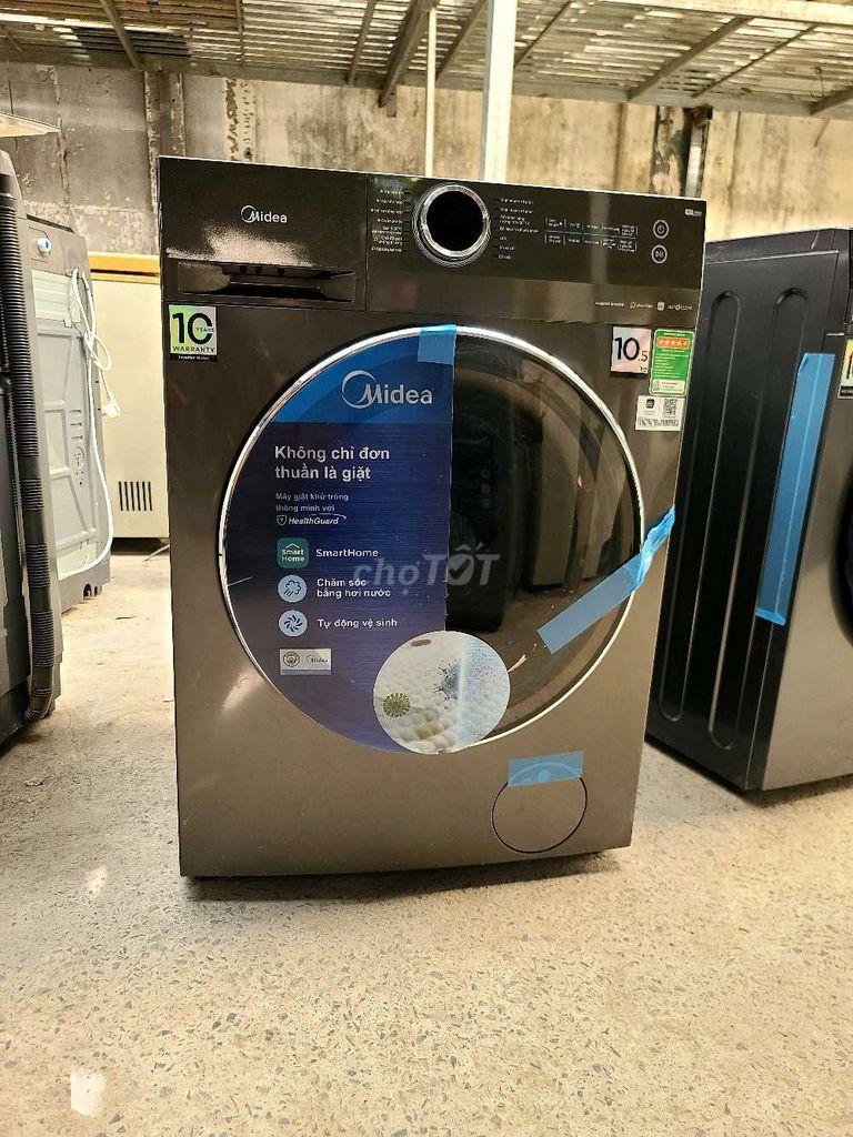 Máy giặt Midea Đen cửa ngang 9,5kg chưa sử dụng.. Mua bán Máy giặt tại Thành phố Tân An Long An được đăng bởi Thanh Hải hình 1