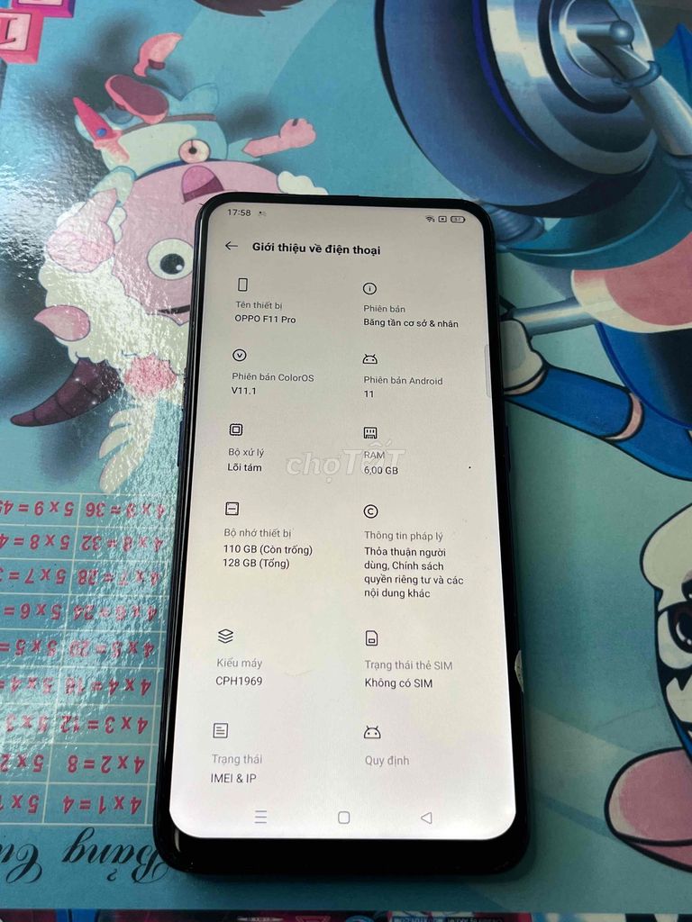 OPPO F11 Pro 128GB Tím full chức năng. Mua bán Điện thoại tại Thành phố Thuận An Bình Dương được đăng bởi Tuấn Lê Văn hình 1