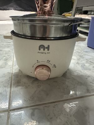 Nồi lẩu điện mini Amazing AH Trắng Kim loại