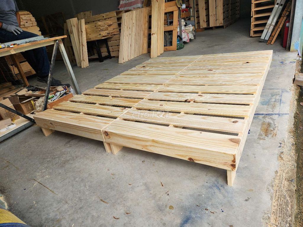 GIƯỜNG PALLET PHỦ PU. Mua bán Giường, chăn ga gối nệm tại Quận 12 Tp Hồ Chí Minh được đăng bởi minh suong hình 4