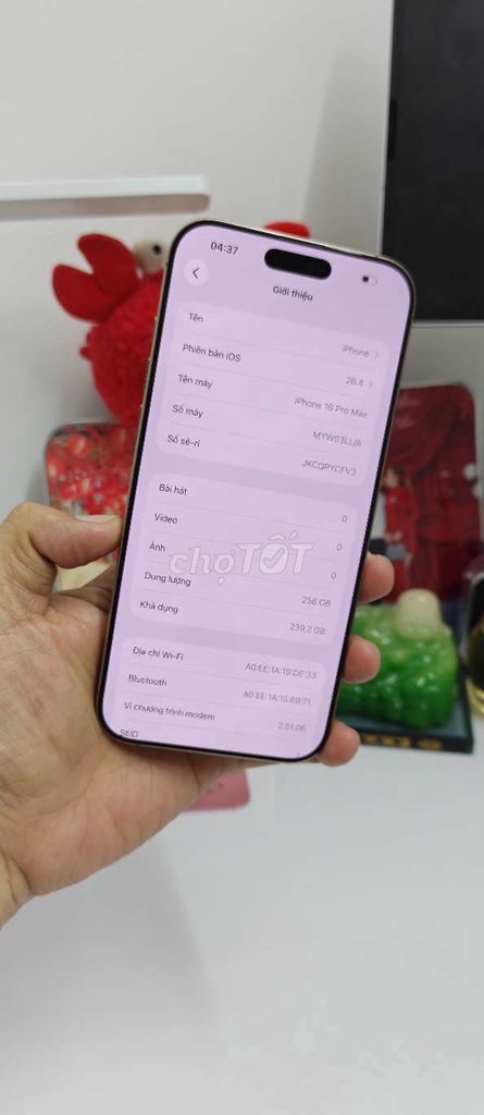 Apple iPhone 16 Pro Max 256GB Vàng 99%. Mua bán Điện thoại tại Quận 4 Tp Hồ Chí Minh được đăng bởi Nguyễn Nhân hình 1