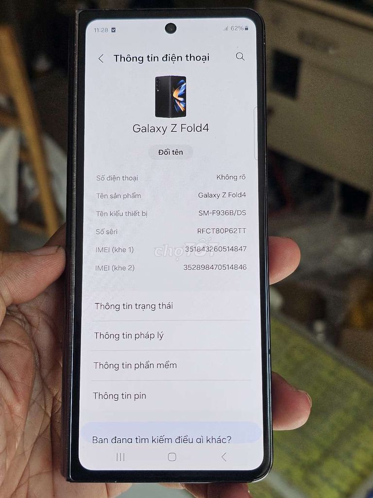 Galaxy Z Fold4 256GB VN zin toàn bộ giá rẻ . Mua bán Điện thoại tại Quận 8 Tp Hồ Chí Minh được đăng bởi Thiên Hòa mobile  hình 1