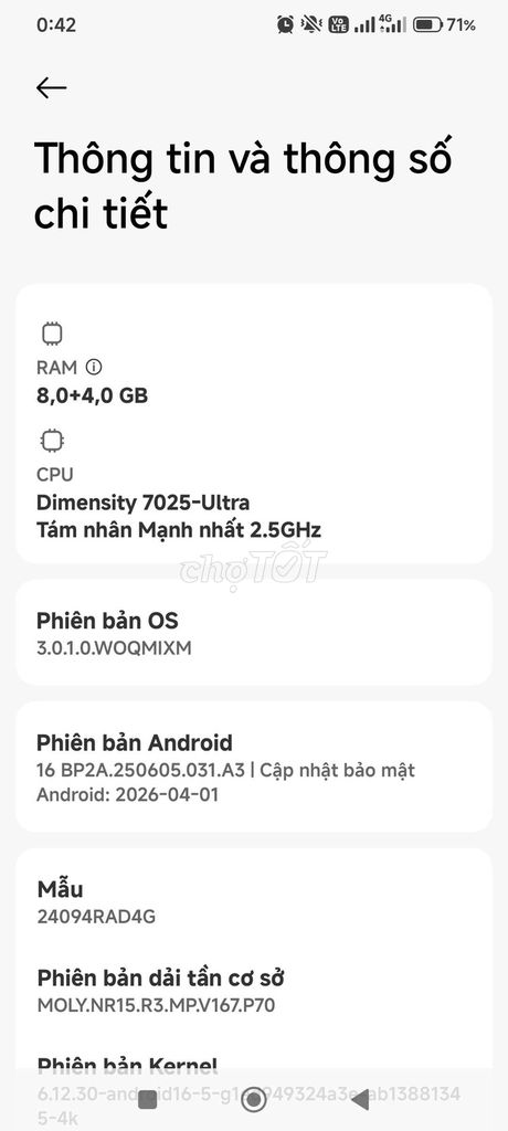 Xiaomi Redmi Note 14 5G 256GB. Mua bán Điện thoại tại Huyện Gò Công Tây Tiền Giang được đăng bởi Ngọc hình 1