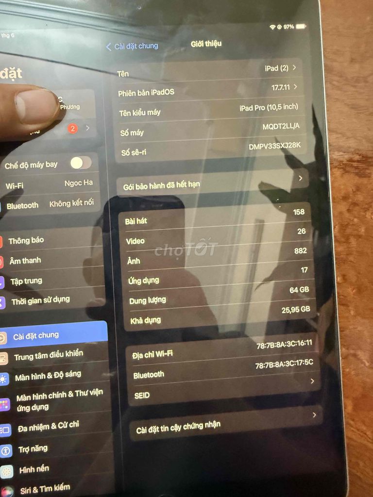 Apple iPad Pro 10.5 inch 64GB. Mua bán Máy tính bảng tại Quận Hồng Bàng Hải Phòng được đăng bởi Phạm Quân hình 1