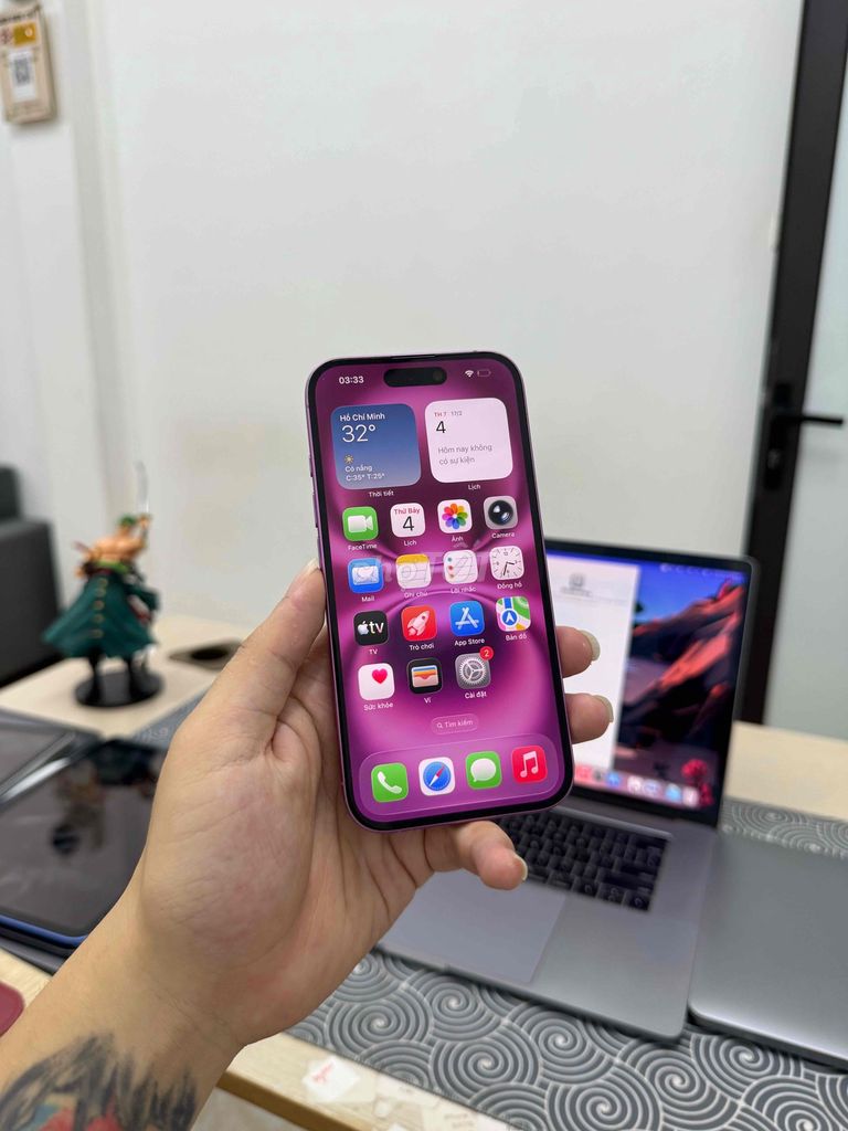 Apple iPhone 16 128GB Hồng Pin 98% Còn Bh 10-2026. Mua bán Điện thoại tại Quận Đống Đa Hà Nội được đăng bởi Trung Kiên Trả Góp Bao Nợ Xấu hình 1