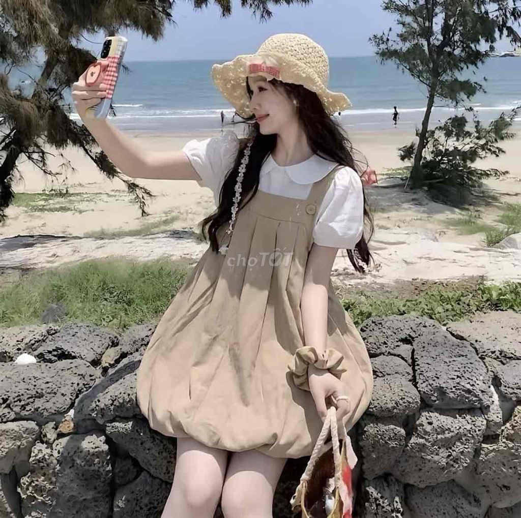 Váy yếm Nữ Nâu size S. Mua bán Quần áo tại Huyện Krông Pắc Đắk Lắk được đăng bởi Bảo an hình 1