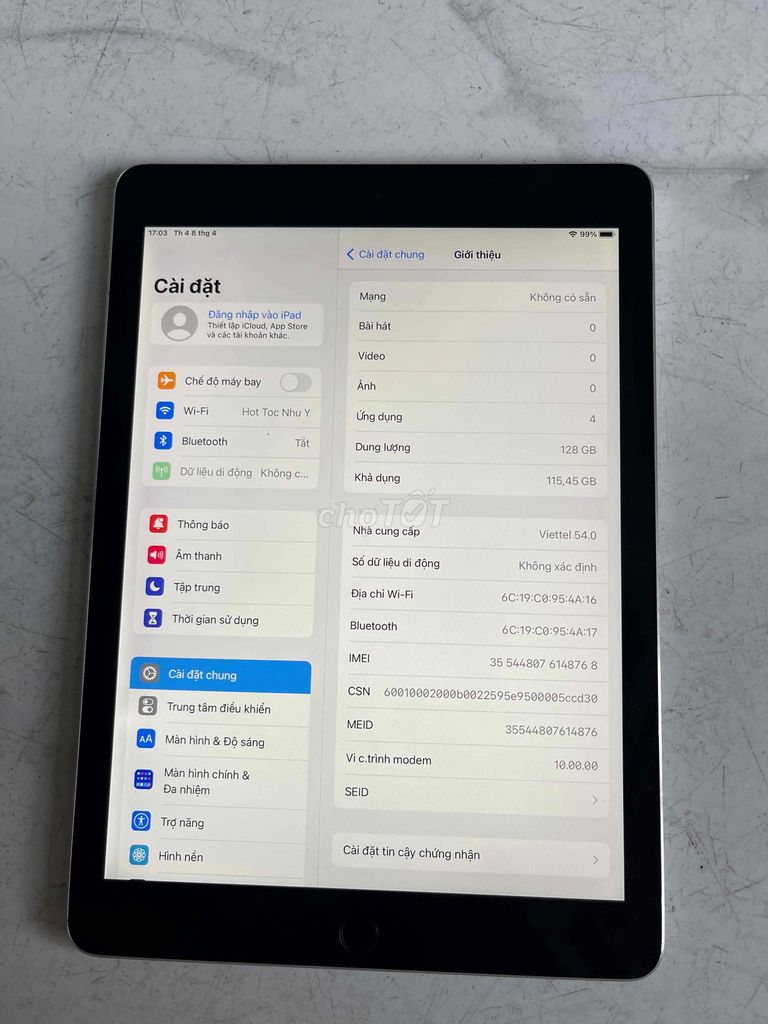 Apple iPad Pro 9.7 128GB Xám. Mua bán Máy tính bảng tại Quận 6 Tp Hồ Chí Minh được đăng bởi Việt hình 1